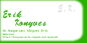 erik konyves business card